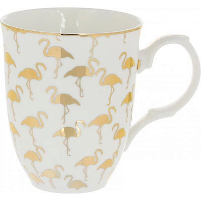 Кружка порцелянова Золотий фламінго 375 мл