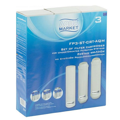 Комплект картриджей Aqua Market к системам под кухонную мойку FP3-ST-CRT-AQM 