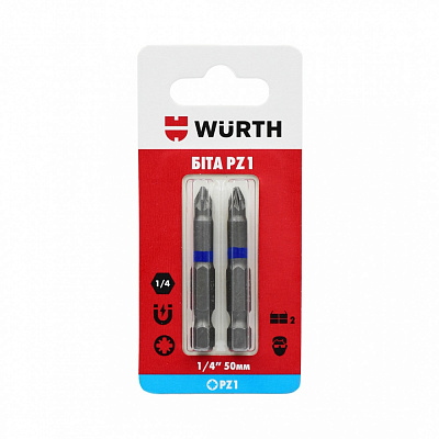 Бита WURTH PZ1х50 мм 1/4