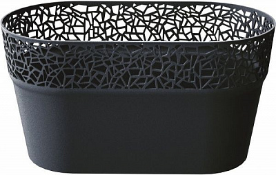 Горщик пластиковий Prosperplast Tree овальний 6л антрацит (78998-433)