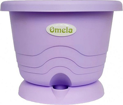 Горщик пластиковий Омела Омела Пастель 1 літра круглий 1л лаванда