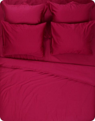 Комплект постільної білизни Simply євро бордовий Issimo