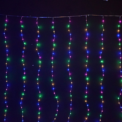 Электрогирлянда-штора SHLigts Водопад (CLLDM400M-C-USB-RC) встроенный светодиод (LED) 400 ламп 1,5 м 