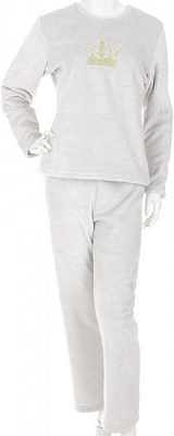 Пижама женская с короной р. L серый 