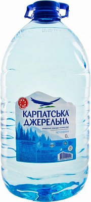 Вода мінеральна Карпатська джерельна Карпатська джерельна негазована 6 л (4820051240240)
