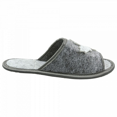 Тапки домашние FX shoes из фетра р. 40-41 серый арт.2008 