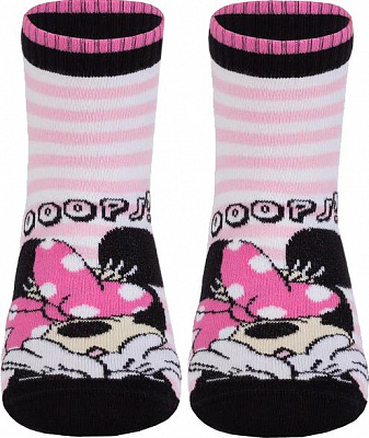 Шкарпетки дитячі Conte-Kids Disney Мінні Маус 354 17С-127СПМ р.22 світло-рожевий білий чорний