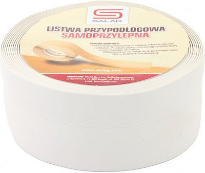 Плинтус самоклеющийся Salag белый 30х20х5000 мм 