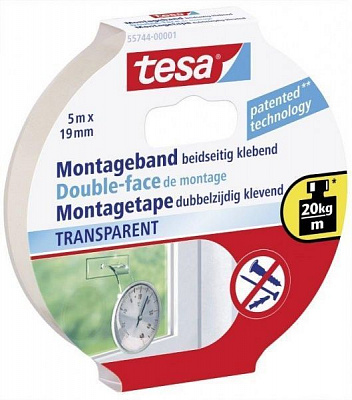 Захисна стрічка TESA для прозорих поверхонь 5 м 19 мм