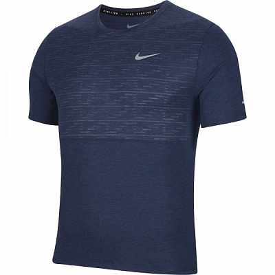 Футболка Nike M NK DF RUN DVN BRNOT MILER SS DD4594-437 р.S сірий