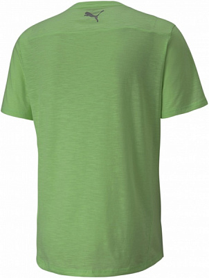 Футболка Puma RUN LOGO SS TEE M FIZZY LIME 52140134 р.S салатовый