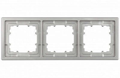 Рамка трехместная Siemens Style платина металлик 5TG13231