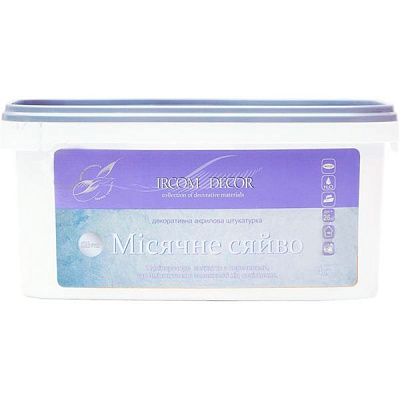 Декоративная штукатурка Ircom Decor Лунный свет 1 кг серебряный