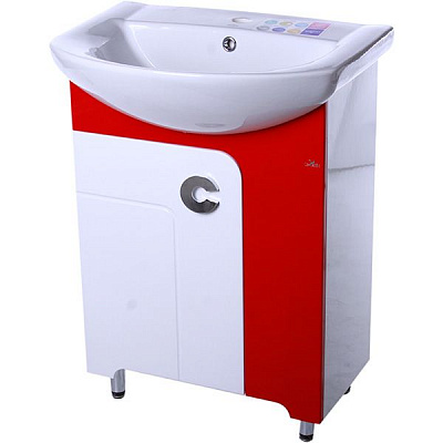 Тумба підлогова Сансервіс Eliza 60 з умивальником Libra 60 красна