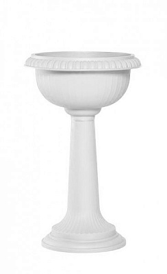 Горшок пластиковый Sanja IPPI Пехар высокий 32 см круглый 10л белый 