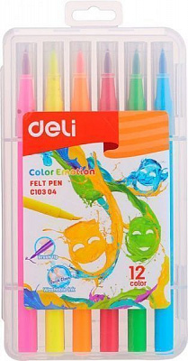 Фломастери Color Emotion 12 шт. EС10304 Deli