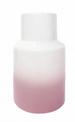 Ваза керамическая Eterna Harmony (4002) 28,5 см белая с розовым 