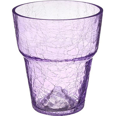 Кашпо стеклянное для орхидей круглый 2,9л фиолетовый/прозрачный (201703) 