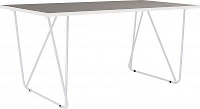 Стол обеденный Nowy Styl ROCKY WHITE (25) 1380*770*755 (CH) серый шифер/белый 
