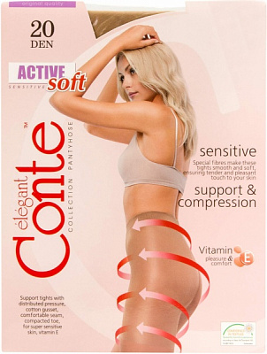 Колготки Conte Elegant ACTIVE SOFT 20 den Natural 3 бежевий