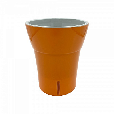 Вазон пластиковый Santino Dali-Dea круглый 1,25 л персиковый/серый 