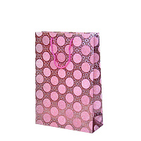 Пакет подарочный 35x24,5x9 см текстурный розовый