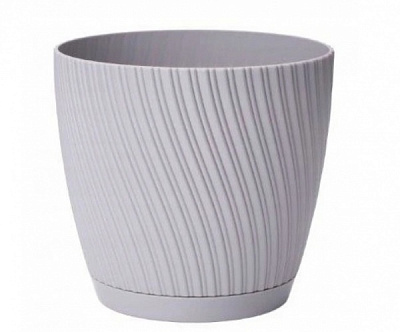 Горшок пластиковый Form Plastic Мика-15 круглый 1,75 л платина 