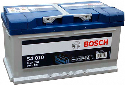 Аккумулятор автомобильный Bosch S4 010 80А 12 B «+» справа