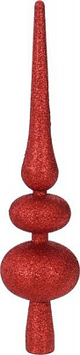 Верхівка для ялинки матова червоний
