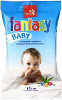 Детские влажные салфетки Fantasy алоэ и витамины 15 шт.
