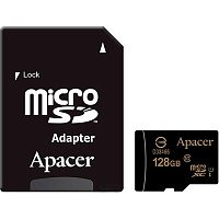 Карта памяти Apacer microSDXC 128 GB Class 1 (U1)Class 10 + adapter AP128GMCSX10U1-R
