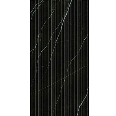 Плитка Golden Tile Absolute Modern рельефная черная 300x600 мм