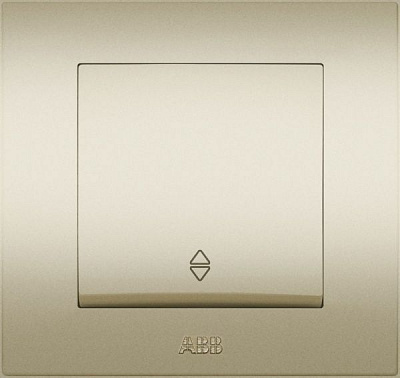 Вимикач прохідний одноклавішний ABB Cosmo без підсвітки 10 А титан 619-011400-209