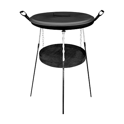 Сковорода Metalzavod ø500 мм 50 см із диска з підвісом для вогню та кришкою