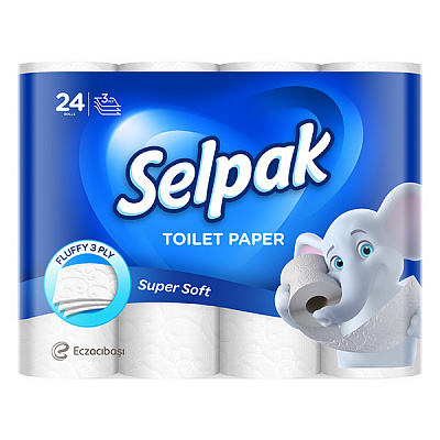 Туалетная бумага Selpak Super Soft трехслойная 24 шт.