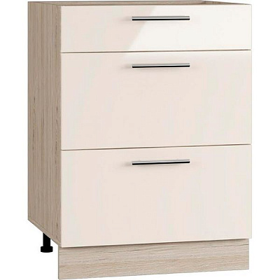 Тумба нижня МС 7EVEN Ням-3 600/820/522 (1+2) з метабоксами бежевий глянець Грейд