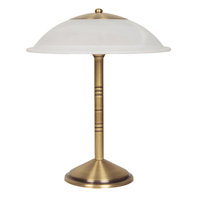 Настільна лампа офісна Фабрика Світла 2x40 Вт G9 антична латунь ННБ 140-2х40-024