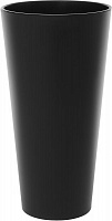 Горщик пластиковий Prosperplast Tubus slim 2 в 1 круглий 15,5л антрацит (74947-433) 