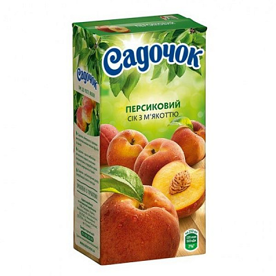 Сок Садочок Персиковый с мякотью 0,5л (4823063105446)(4823063105446) 