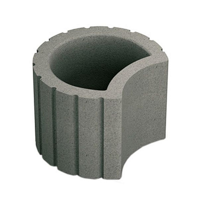 Клумба серая 34,5х20 см