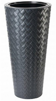 Горшок пластиковый Form Plastic Маката Слим-30 круглый 25л антрацит (2830-014) 