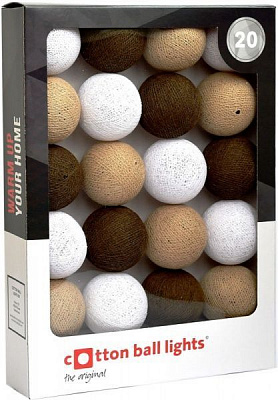 Электрогирлянда Котоновые шарики SAND лампа накаливания 20 ламп