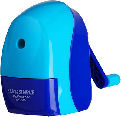 Чинка механічна кольорова блакитна Deli