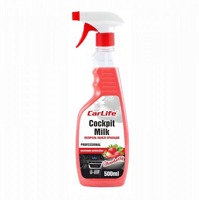 Полироль для приборной панели Cockpit Milk CarLife CF541 Полуниця 500 мл