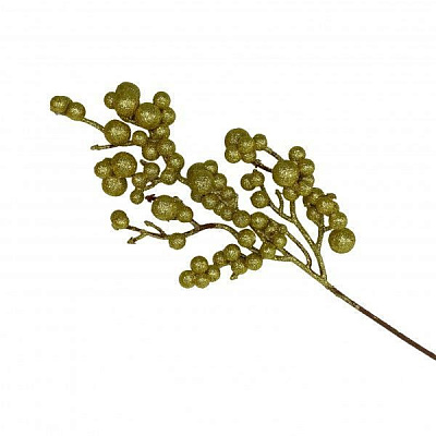 Декорация новогодняя MISLT Веточка декоративная 30x15 см sprig002-3 