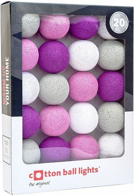Электрогирлянда Котоновые шарики LOVELY лампа накаливания 20 ламп