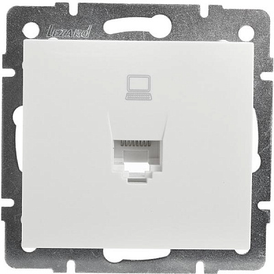 Розетка компьютерная Lezard Rain 16 А 250 В белый 703-0288-139