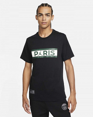 Футболка Jordan M J PSG WORDMARK TEE DB6510-010 р.2XL чорний