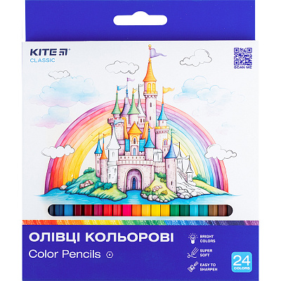 Карандаши цветные 24 шт. Classic K-055 KITE