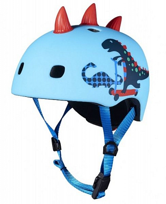 Шлем защитный Micro Mobillity Systems Micro PC 3D scootersaurus AC2094BX р. S голубой